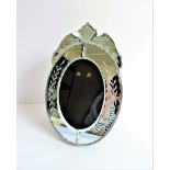 Venetian Style Etched Mirror Photo Frame