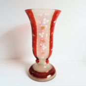 Antique Victorian Bohemian Glass Vase