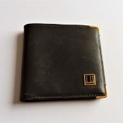 Dunhill Men Grey Leather Billfold Wallet