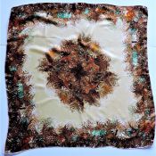 Vintage Hand Rolled and Stitched Silk Scarf