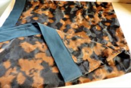 Designer Velvet Cowhide Print Bedspread/Throw