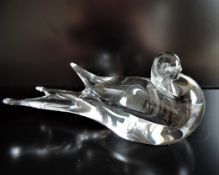 Swedish Art Glass Dove Figurine