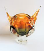 Murano Sommerso Art Glass Centrepiece