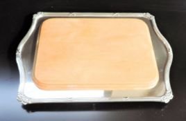 Antique Edwardian Daniel & Arter Silver Plate Bread/Cheese Board
