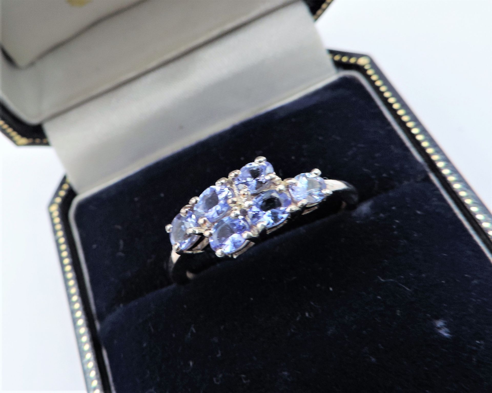 Sterling Silver Tanzanite Ring New with Gift Pouch - Image 3 of 3