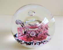 Selkirk Glass Paperweight Fire dance 1997 Signed and Dated