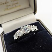 Sterling silver 4ct Matara Diamond Ring New with Gift Box.