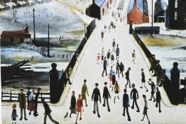 Limited Edition by L.S. Lowry titled "The Canal Bridge, 1949".