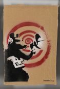 Banksy Aerosol and Stencil Artwork Framed