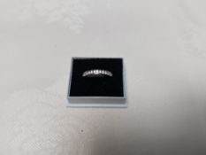 Silver Channel Set Wedding/Eternity Ring with Cz Stones Size N. RRP £179