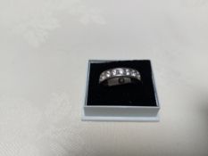 Silver Wedding/Eternity Ring with Cz Stones Approx. 1.00 Carat £189 RRP Size N