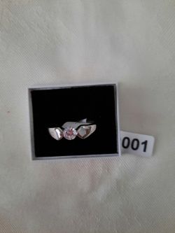 Rhodium Plated Engagement/Dress Ring 0.5 Carat Cz. RRP £189 Code 182