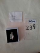 Rhodium Plated Wishbone Shaped Wedding/Dress Ring Size Q RRP £89. Code 239