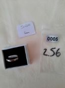 Rhodium Plated Wishbone Shaped Wedding/Dress Ring Size L. RRP £89. Code 256