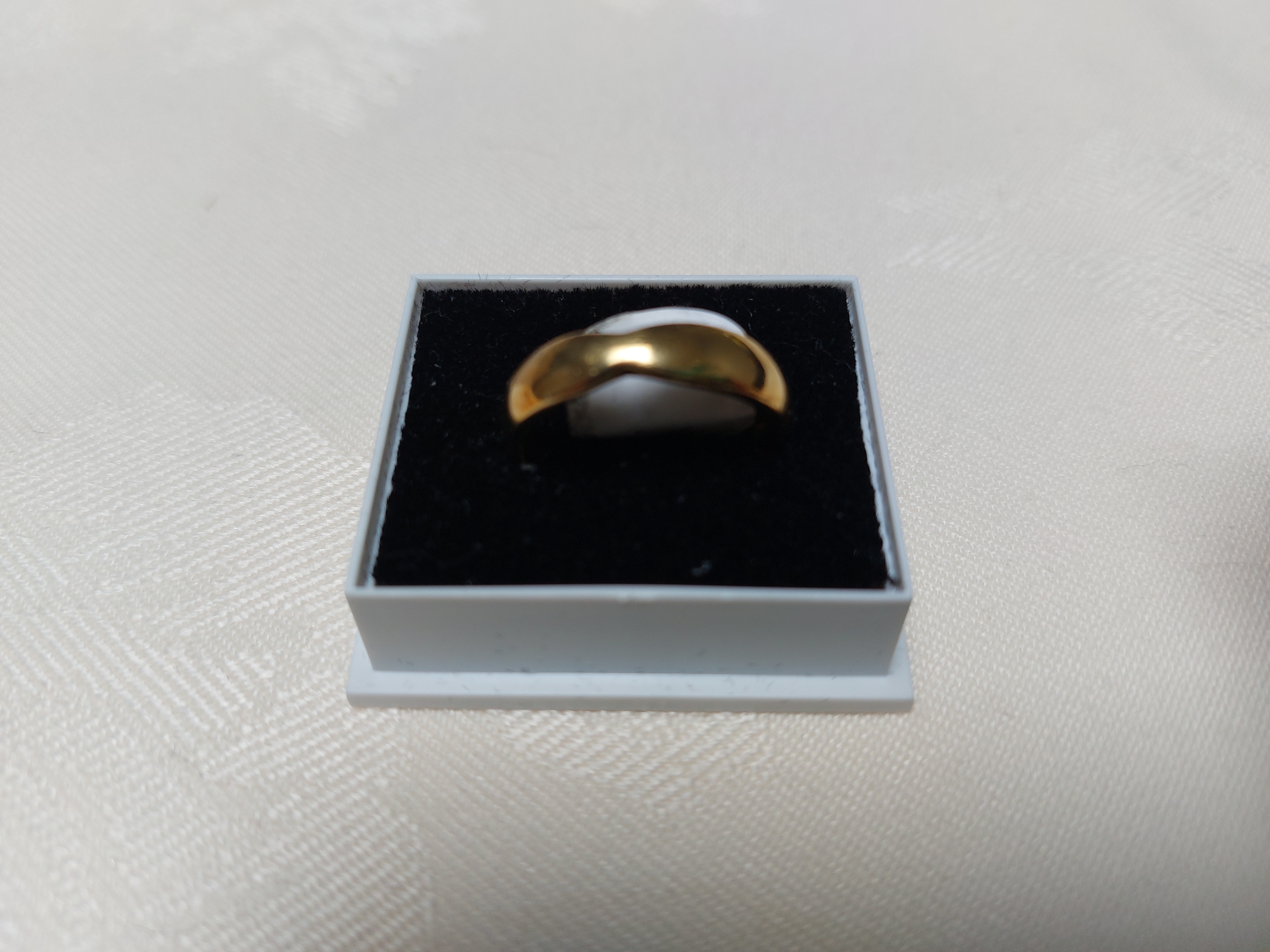 Gold Plated On Silver Fancy Wishbone Wedding/Dress Ring Size N - Image 3 of 3