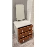 Mid-century teak dressing table with mirror, c1950s. New Porcelain handles.