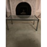 Vintage Rétro Glass Top Coffee Table