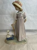 Lladro ""Pulling Dolls Carriage"" 5044