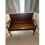 Mid-Century Mahogany French Banquette