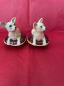 Beswick - Chihuahua Laying on a cushion x 2