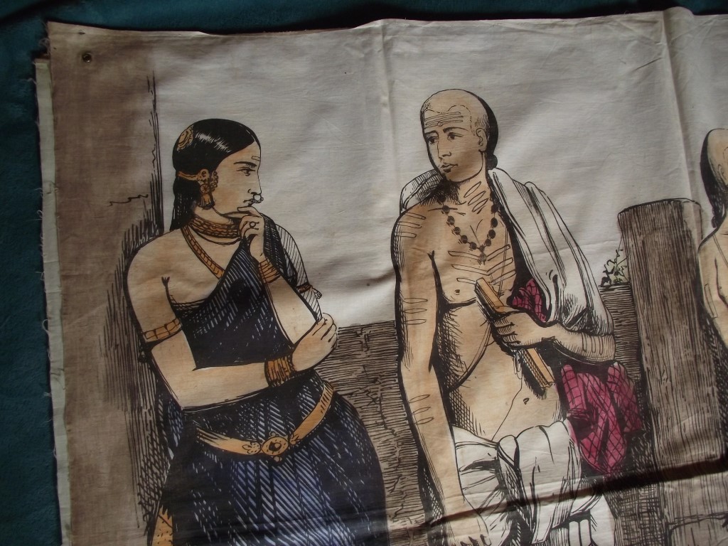 5 X Antique Working Men's Educational Union Cloth Posters (India) - Ca. 1850's - Image 3 of 12