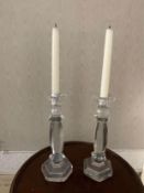 Pair Victorian Crystal Candlesticks