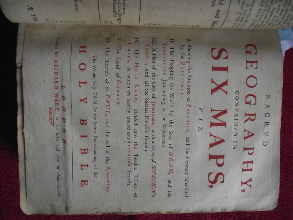 1736 Holy Bible - 132 pages of Engravings - John Sturt + Maps ""Sacred Geography"" - Image 15 of 59