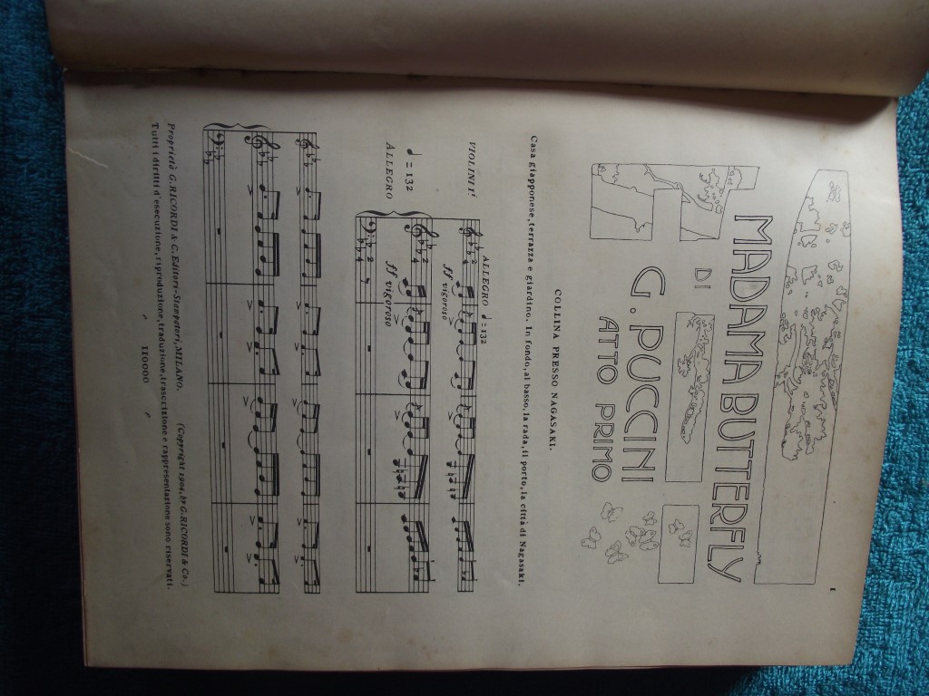 Giacomo Puccini - Madama Butterfly - G Ricordo & Co.- Italy - Feb.1904 1st Edit. - Image 11 of 19