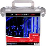 Star Blue Curtain Lights. Brand New. RRP £28.99