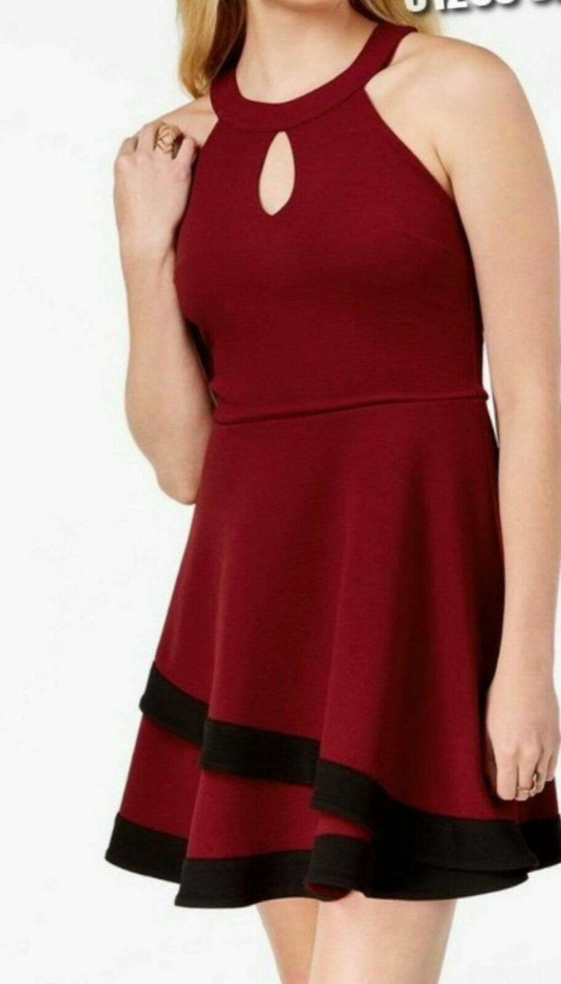 Bcx Red Halter Fit 'N Flare Dress - Size Small - Brand New