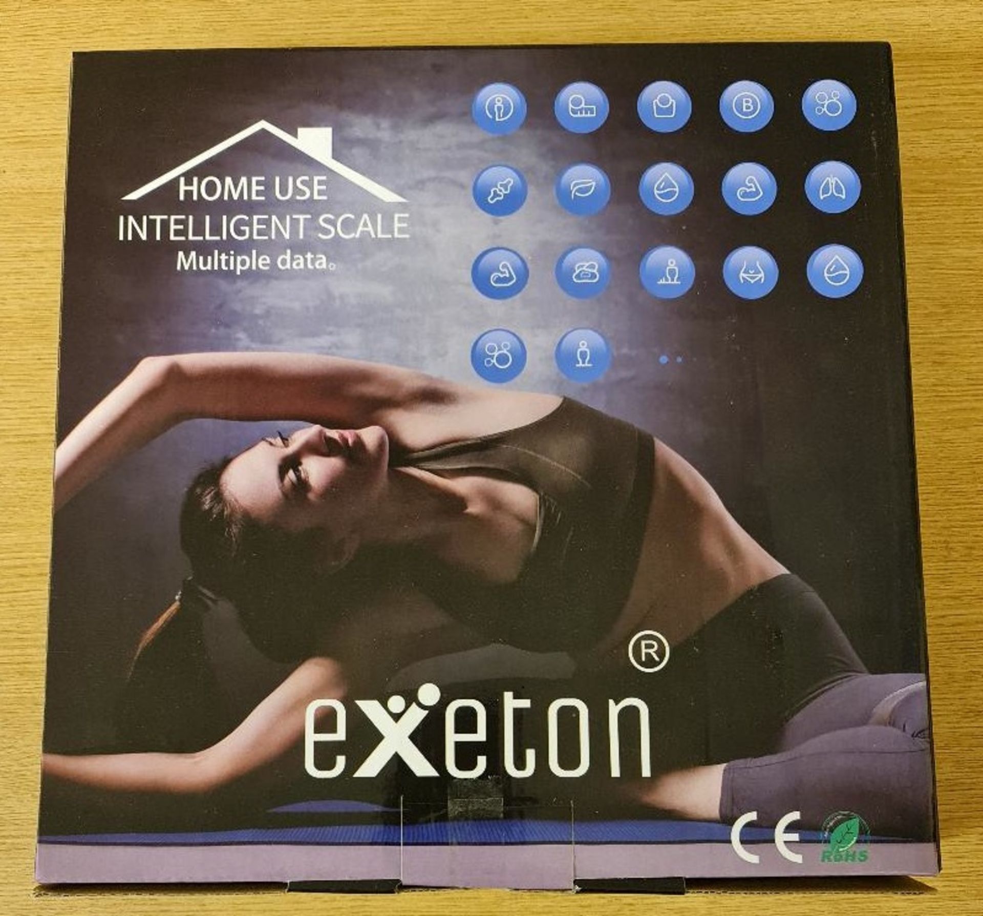 Exeton, Body Weighing Scale, Bluetooth Smart, Body Fat, BMI, 180kg/396lbs, USB Rechargeable - Image 2 of 2