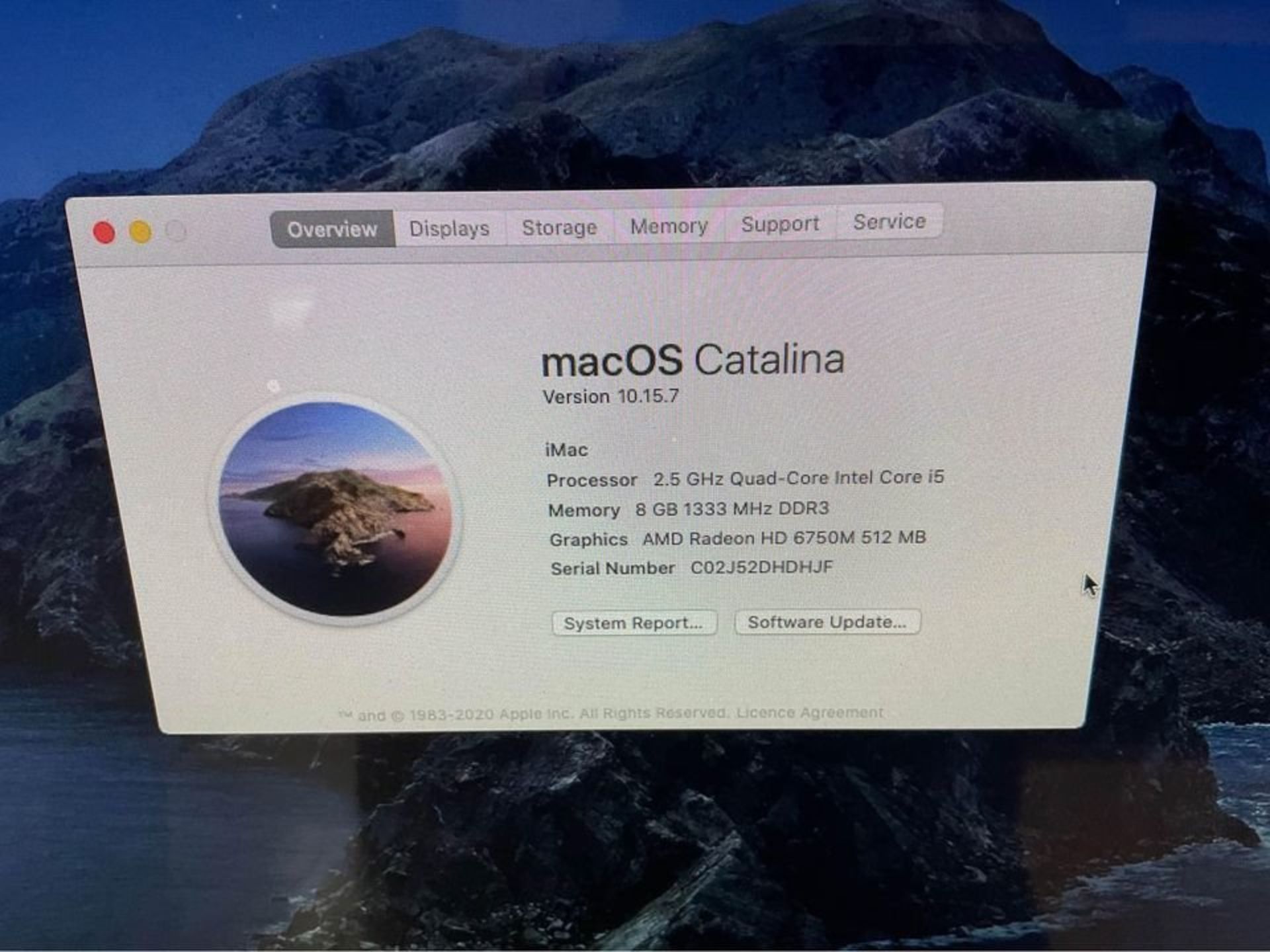 Apple iMac 21.5” OS x Catalina Intel Core I5 Quad Core 8Gb Ddr3 500Gb HD Radeon Office - Image 3 of 5