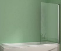 Title: RRP £325. Aica Bathrooms Designer Pivot Bath Shower Screen. V1-80C. (800x1400mm) & Return