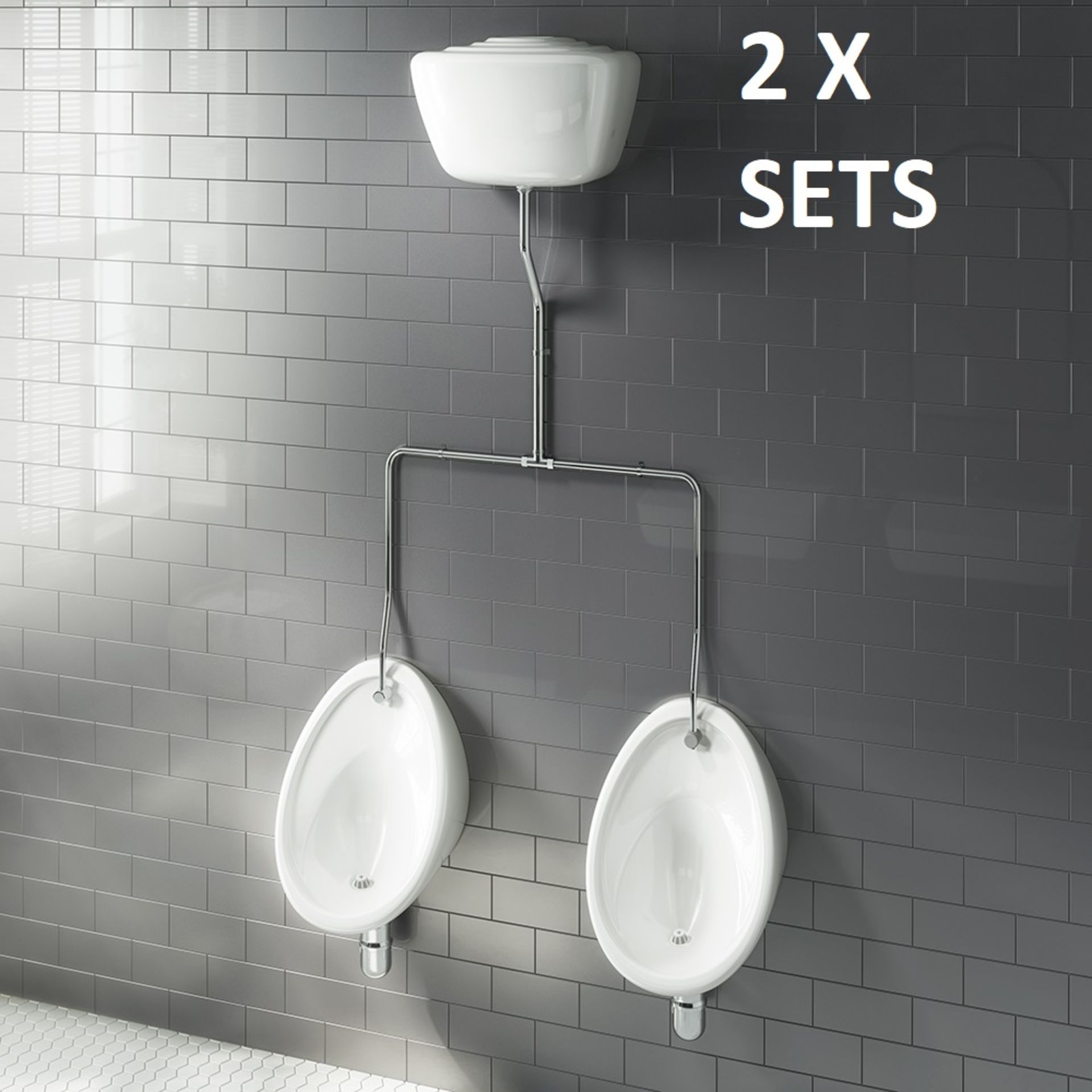 Title: RRP £190. 2 x Two Bowl Universal Urinal Pipework Set. Suitable for 4 Urinals In Total. Pipe