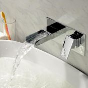 Title: RRP £185. Eskin Waterfall Wall Mounted Basin Mixer Tap. Appears New & UnusedDescription: