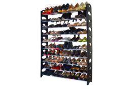 10 Layer (50 Pairs) Entryway Storage Organizer Shoes Tower Rack Shoe Storage Shelf