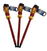 3 x New Hilka 7in Insulated Soft Grip Screwdrivers