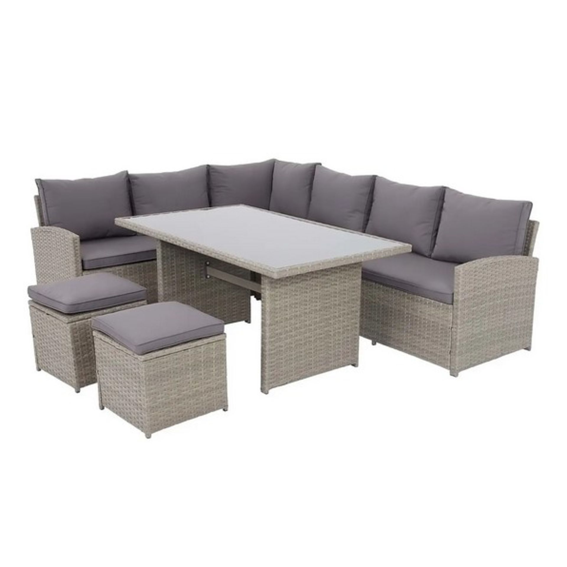 (7/Mez) RRP £850 (When Complete). Matara Grey Rattan Corner Garden Sofa Set. Ideal For Indoor & O... - Image 2 of 6