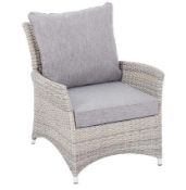 (90/Mez) Hartington Florence Collection Rattan Armchair. (Appears Clean, Unused, Slight Warp To F...