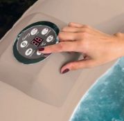 (14/Mez) RRP £580. Cleverspa Sorrento 6 Person Slate Print Hot Tub With Lights. 140 Powerful Mass...