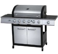 (20/Mez) RRP £440. Texas Stardom 6 Burner Gas BBQ. (Appears Unused, Some Damage to BBQ See Photos...