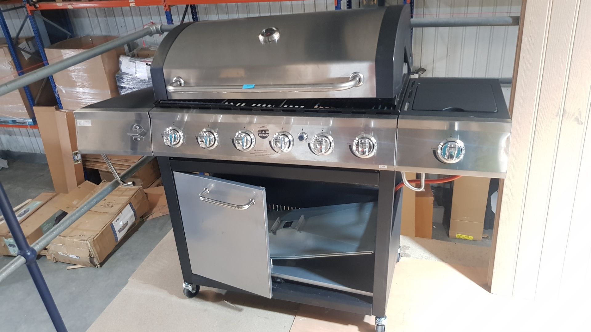 (20/Mez) RRP £440. Texas Stardom 6 Burner Gas BBQ. (Appears Unused, Some Damage to BBQ See Photos... - Image 7 of 15