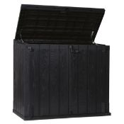 (29/Mez) RRP £165. Toomax StoraWay Plus XL 1270L Garden Storage Box Dark/Anthracite. (Unit In Or...