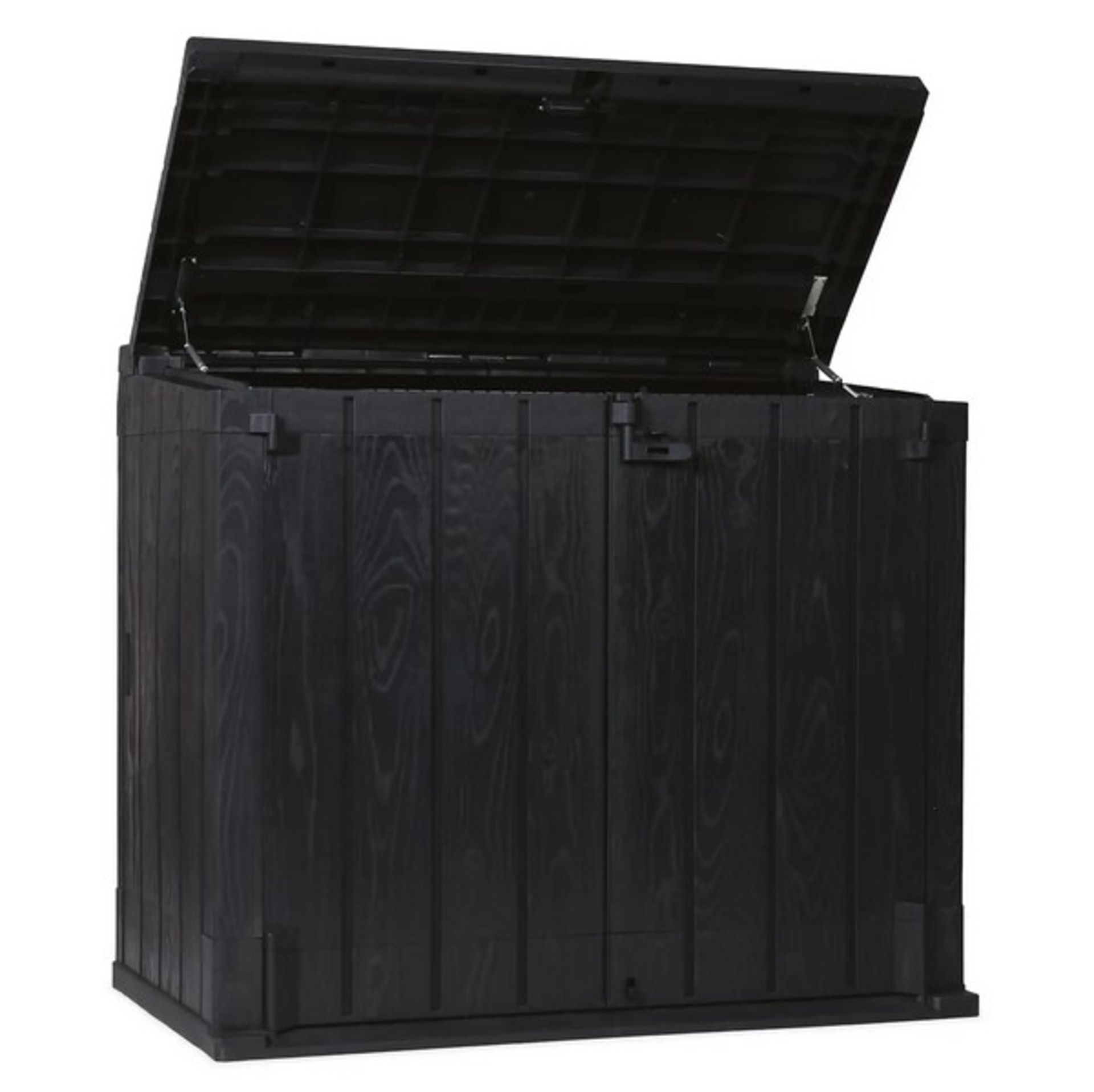 (21/Mez) RRP £165. Toomax Stora Way Plus XL 1270L Garden Storage Box Dark/Anthracite. (Unit In Or...