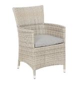(93/Mez) 2x Hartington Florence Collection Rattan Dining Chair. 1x Cushion In Lot. One Unit Has D...