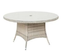 (63/Mez) RRP £250. Hartington Florence Collection 6 Seater Rattan Dining Table (No Fixings Seen)....