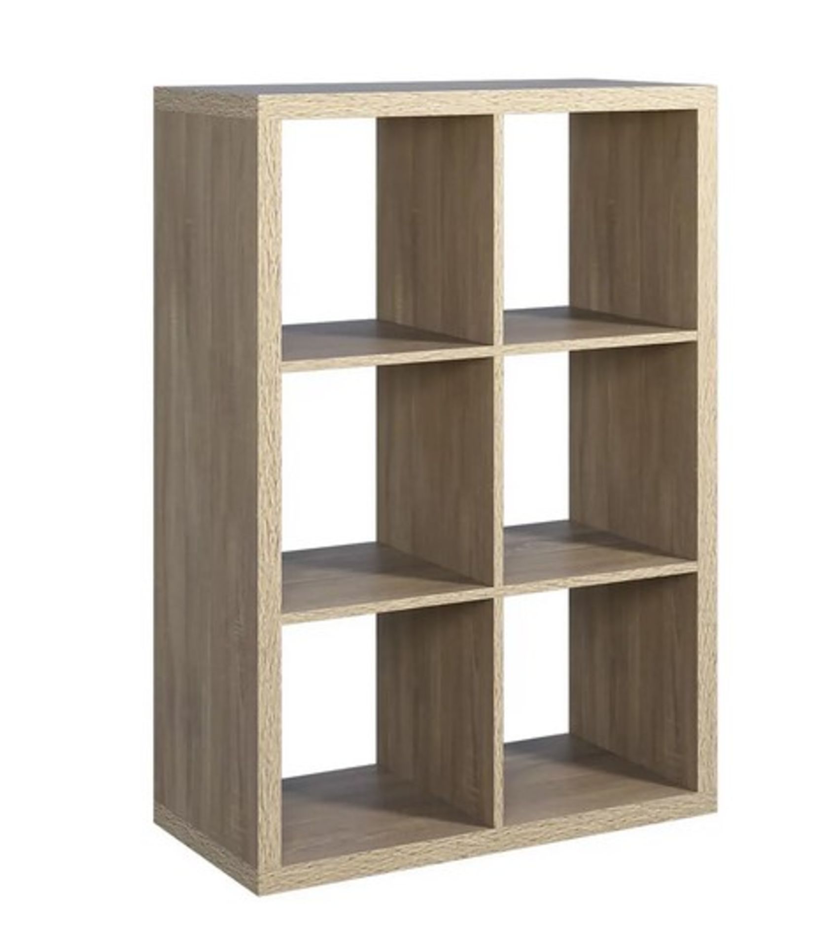 (57/Mez) RRP £55. Living Elements Clever Cube 2x3 Cube Storage Unit Sanoma Oak Finish (H760x W111...