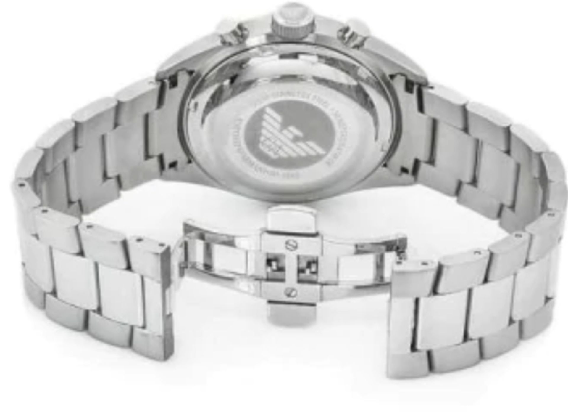 Emporio Armani AR0585 Men's Classic Silver Bracelet Chronograph Watch - Image 3 of 8