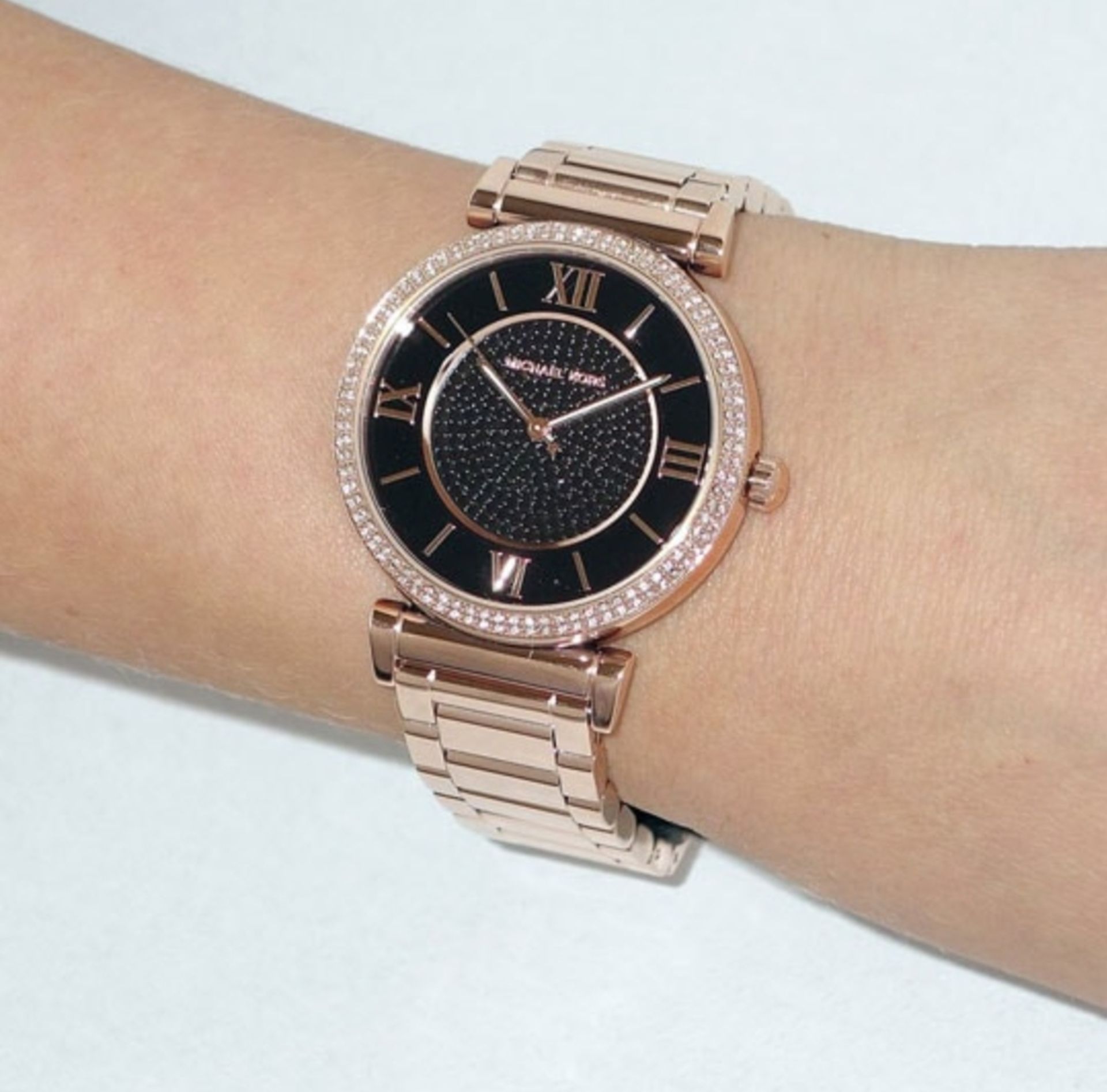 Michael Kors MK3356 Ladies Catlin Rose Gold Quartz Watch - Image 6 of 9
