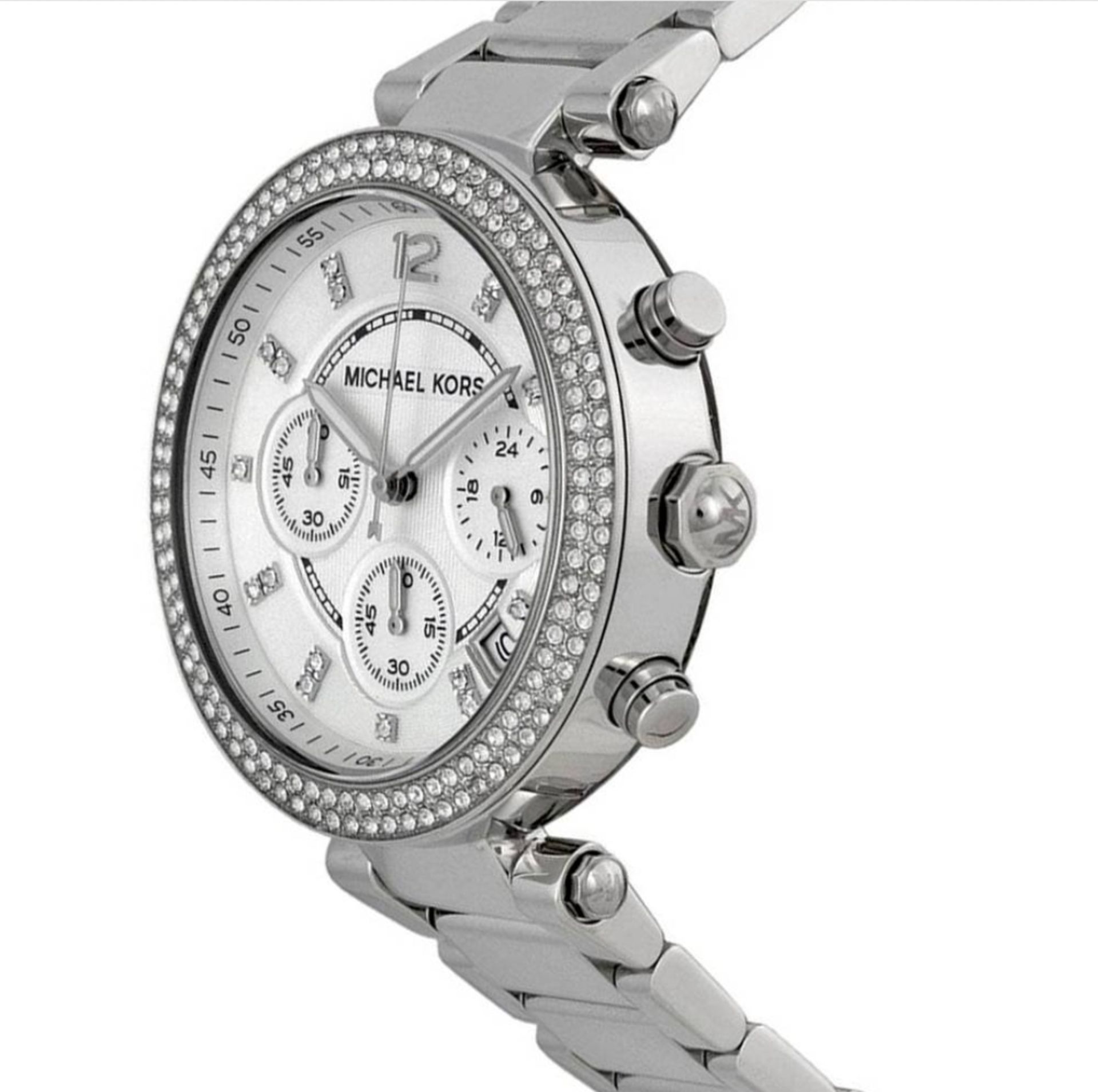 Ladies Michael Kors Parker Chronograph Watch MK5353 - Image 7 of 10
